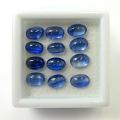 8.62 ct. 12 Stück ovale blaue 5.6 x 3.6 - 6 x 4.3 mm Nepal Cabochon Kyanite