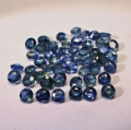 Bild 1 von 2.95 ct . 50 Stück blaue runde 2.1 mm  Saphire