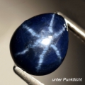 4.14 ct  Dunkelblauer 9.8 x 8 mm Blue Star Sternsaphir Tropfen