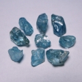 52.4 ct. 9 natürliche blaue  Kambodscha Roh Zirkone