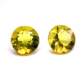 1.30 ct IF! Perfektes Paar runde gelbe  6.3  mm Mexiko Opale