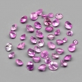 2.04 ct  42 Stück Brillantschliff 1.3 - 2.5 mm Pink Madagaskar Saphire