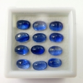 8.67 ct. 12 Stück ovale blaue 5.8 x 3.8 - 6 x 4.1 mm Nepal Cabochon Kyanite