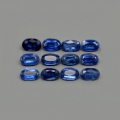 4.06 ct  12 Stück ovale Royalblaue Sri Lanka Kyanit Edelsteine