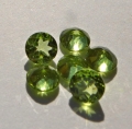 Bild 2 von 3.21 ct.  6 Stück runde grüne 5 mm  Peridote. Tolle Farbe!