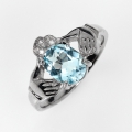 Bild 2 von Feiner 925 Silber Ring mit Brasilien Sky Blue Topas, Größe 59 (Ø 18,8 mm)