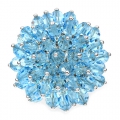 Bild 2 von Top Design! 925 Silber Ring mit hellblauen synth. Kristallen, GR 53,5 (Ø 17,8 mm)