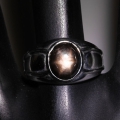 Bild 3 von 925 Silber Ring mit echtem Black Star Sternsaphir, GR 59 (Ø 18.8 mm)