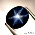 5.27 ct  Ovaler dunkelblauer 11 x 8.8 mm Blue Star Sternsaphir