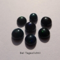 Bild 2 von 2.00 ct. 7 Stück schwarze runde 5.3 bis 4 mm Multi Color Opale