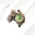 Bild 3 von UNIKAT ! 925 Silber Fine Art Designer Ring mit echtem grünen Afrika Prehnit
