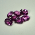 Bild 2 von 7.15 ct. 7 Stück rot violette ovale 7 x 5 mm  Rhodolith Granate.
