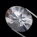 15.95 ct  Diamantweißer ovaler 18 x 5.7 mm Brillant Schliff Quarz aus Brasilien