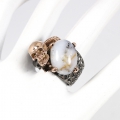 Bild 3 von UNIKAT ! 925 Silber Designer Ring mit Dendritenopal, in Handarbeit gefertigt