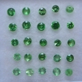 0.9 ct VS!  25 Stück schöne grüne runde 1.7 x 2 mm  Pakistan Peridot Edelsteine. Tolle Farbe!