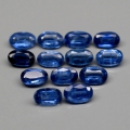 4.05 ct. 12 Stück ovale unbeh. blaue ca 5 x 3 mm Sri Lanka Kyanite