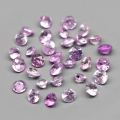1.54 ct 32 Stück runde 1.5-2.2 mm Light Pink Brillantschliff Madagaskar Saphire