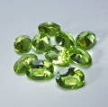 Bild 2 von 8.84 ct VS!  10 Stück grüne ovale 7 x 5 mm  Pakistan Peridot Edelsteine. Tolle Farbe!