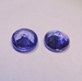 Bild 2 von 1.10 ct. Feines Paar runde 5 mm blau violette Tansanit Edelsteine