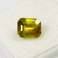 1.73 ct Gelblich Grüner 7.1 x 6.1 mm Oktagon Titanit Sphen Edelstein