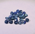 1.40 ct . 25 Stück blaue runde 2 bis 2.1 mm Saphire