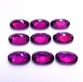 Bild 2 von 5.03 ct. VS ! 9 Stück ovale Pink- Violette 6 x 4 mm Rhodolith Granate