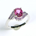 Bild 2 von Feiner 925 Silber Ring mit Sweat Pink Topas, GR 56,5 (Ø 18 mm)