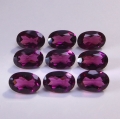 Bild 1 von 5.11 ct. VS ! 9 Stück ovale Pink- Violette 6 x 4 mm Rhodolith Granate