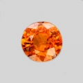 1.70 ct. Faszinierender orange-roter runder 7 mm Spessartin Granat