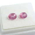 1.42 ct. Unbeh. Paar ovale Light Pink 5.7 x 4.3 mm Tansania Spinelle