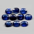 4.00 ct. 10 Stück ovale unbeh. blaue 5 x 4 mm Sri Lanka Kyanite