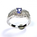 Bild 2 von Zauberhafter 925 Silber Ring mit echtem Tansanit Edelstein GR 56,5 (Ø 18 mm)