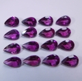 7.36 ct. VS ! 16 Stück Pink- Violette 6 x 4 mm Rhodolith Granat-Tropfen