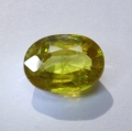 Bild 1 von 2.90 ct.  Toller ovaler gelblich grüner 10.5 x 7.5 mm Titanit Sphen