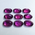 Bild 2 von 5.11 ct. VS ! 9 Stück ovale Pink- Violette 6 x 4 mm Rhodolith Granate