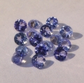 Bild 2 von 2.62 ct. 15 Stück feine blau- violette runde 3.4 mm Tansanite