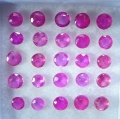 3.1 ct. 25 Stück runde pink rote 2.5 - 3  mm Mosambik Rubine