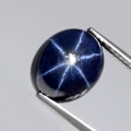 7.10 ct Ovaler dunkelblauer 11.1 x 9 mm Blue Star Sternsaphir