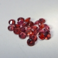 Bild 2 von 1.8 ct. 25 Stück runde rote 2.7 - 2.6 mm Rhodolith Granate.