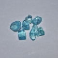 5.66 ct.  7 Stück unbehandelte Paraiba blaue polierte Roh Apatite