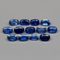 4.00 ct. 13 Stück ovale unbeh. blaue ca 5 x 3 mm Sri Lanka Kyanite