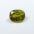 Bild 1 von 1.18 ct gelblich Grüner ovaler 7 x 5.6 mm Titanit Sphen Edelstein