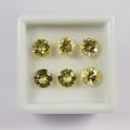 Bild 3 von 3.13 ct. 6 Stück runde natürliche 5.5 mm Goldberyll Edelsteinen