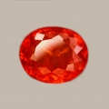 Bild 1 von 2.56 ct. Natürlicher orange-roter ovaler 8.6 x 7.3 mm Spessartin Granat