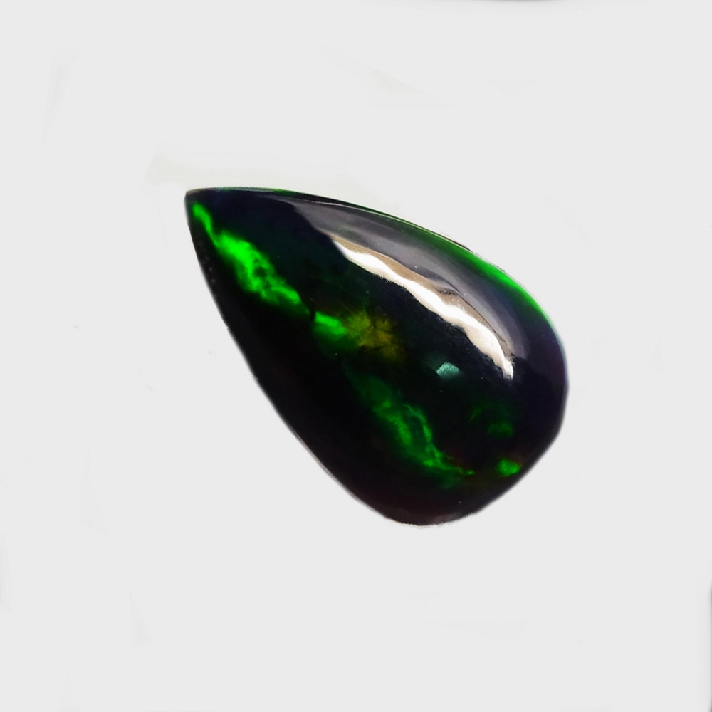 Bild 1 von 2.40 ct. Black 13.8 x 8.6 mm Ethiopian Multi Color Opal Pear