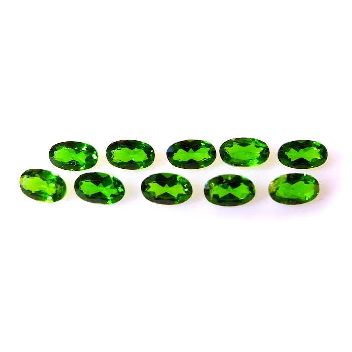 Bild 1 von 2.36 ct. 10 pieces oval natural 5 x 3 mm Chrome Diopside Gems