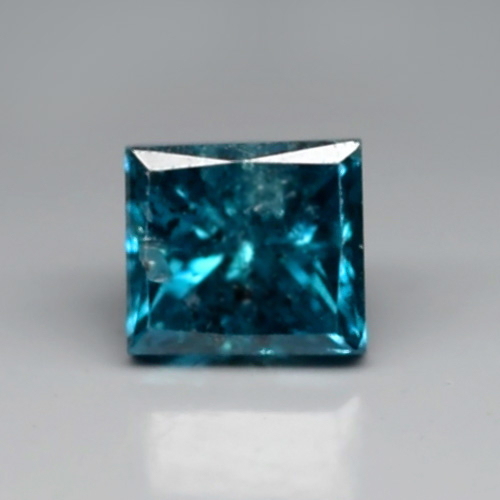 Bild 1 von 0.12 ct. Fine 2.7 x 2.4 mm Fancy Blue Diamond, Karree Princess Cut