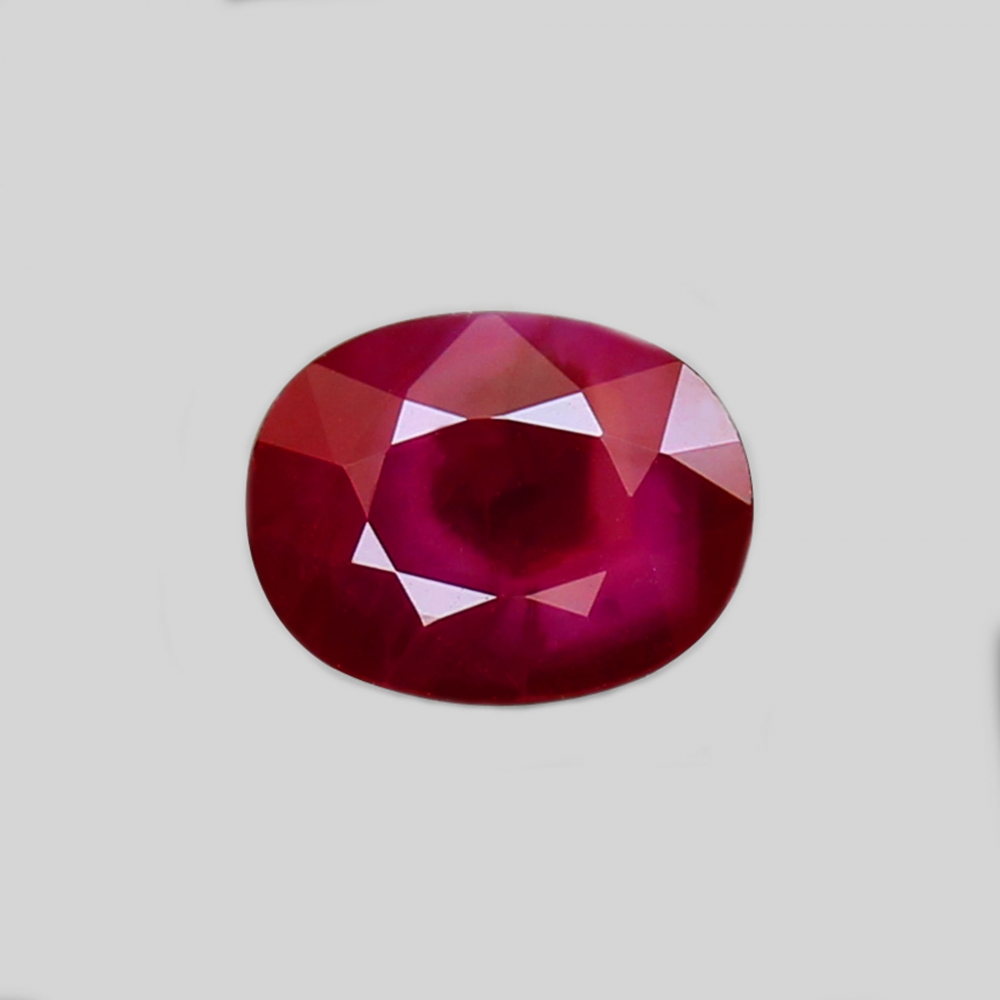 Bild 1 von 2.11 ct. Beatiful pink red oval  8.1 x 6.3 mm Burma Rubin