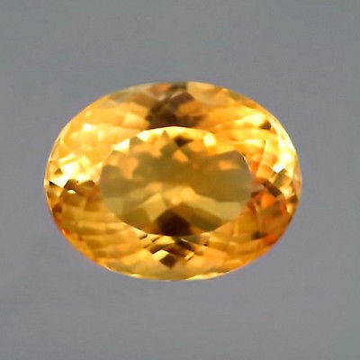 Bild 1 von 14.41 ct. ! Sehr edler natürlicher & unbeh. ovaler Gold- Gelber Brasilien Citrin