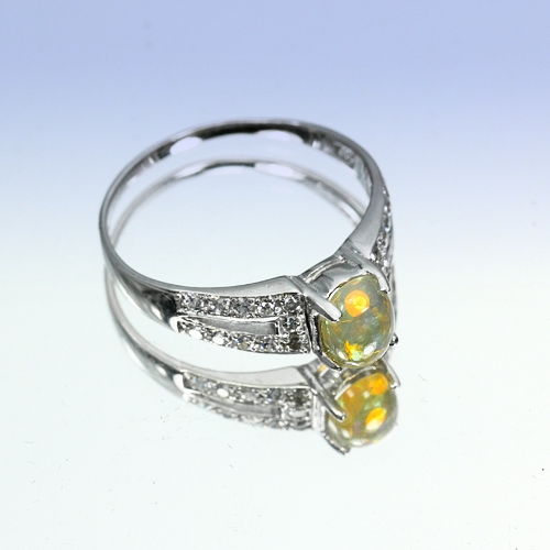 Bild 1 von Pretty fine 925 Silver Ring with genuine Welo Opal GR 56.5 (Ø 18mm)